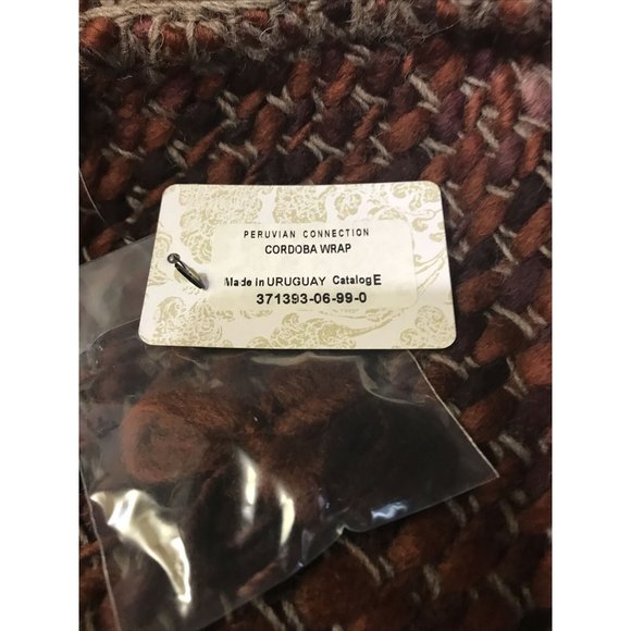 Peruvian Connection CÓRDOBA WRAP 100% Wool Hand Woven - Picture 5 of 5